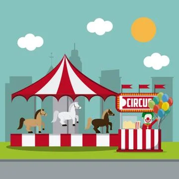 Carousel icon design Illustrazione stock