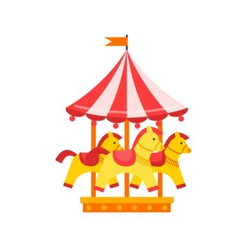 Carousel icon. Flat illustration carousel vector icon isolated on white backg Stock-Illustration