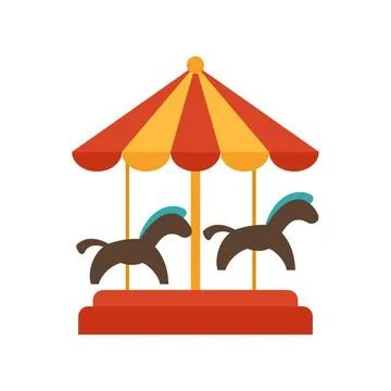 Carousel icon flat isolated vector Illustrazione stock