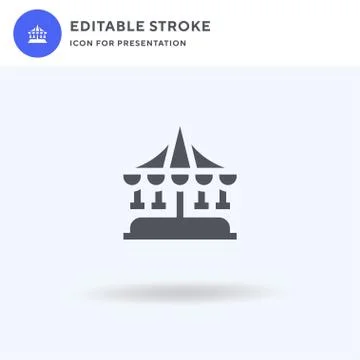 Carousel icon vector, filled flat sign, solid pictogram isolated on white, logo Stock Illustration