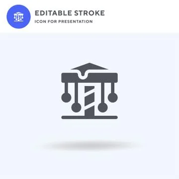 Carousel icon vector, filled flat sign, solid pictogram isolated on white, lo Illustrazione stock