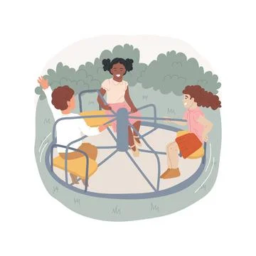 Carousel isolated cartoon vector illustration. Stock Illustration