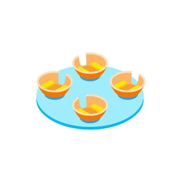 Carousel isometric 3d icon Stock Illustration