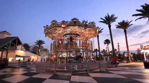 Carousel at the Kemah Boardwalk 库存影片 62571339