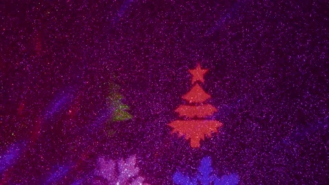 Carousel of light rays of different colors. Flying colored silhouettes Stock-Footage 202040438