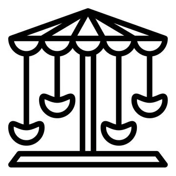 Carousel line icon vector illustration isolated on white background Stockillustratie