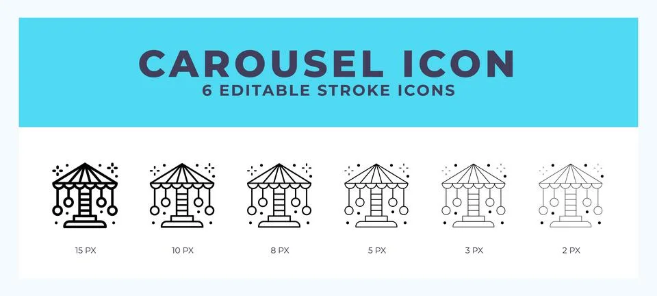 Carousel line icon vector illustration. Trendy styles. Stock Illustration