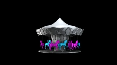Carousel. Looped. Video stock 88434585