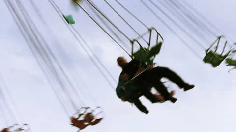 Carousel luna park 03 Stock Footage 22605763