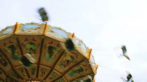 Carousel luna park 04 Stock Footage 22606111