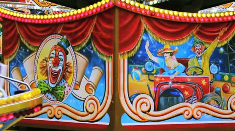 Carousel luna park 11 Stock Footage 22649421