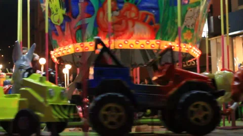 Carousel At Luna Park Stock Footage 35459231