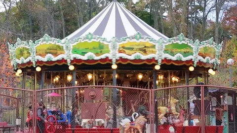 Carousel Merry-Go-Round Video stock 69741696