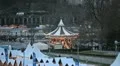 Carousel (merry go round) in Paris, France, French Architecture HD Footage
