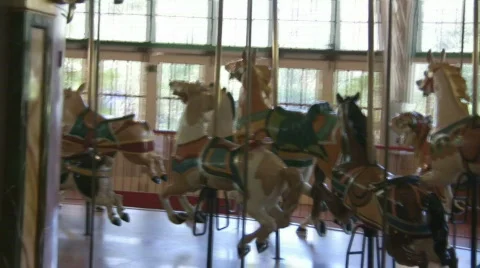 Carousel merry go round timelapse loop Video stock 354600