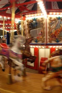 Carousel in motion Foto stock