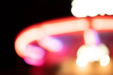 Carousel neon lights Stock Photos