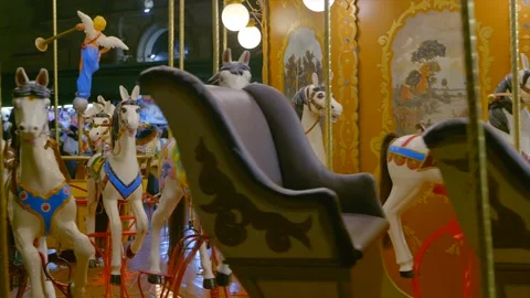 CAROUSEL AT NIGHT Stock Footage 226138218