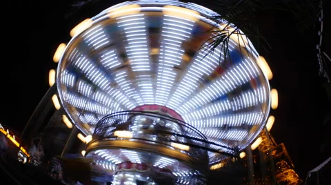 Carousel Night Time Lapse Vídeo Stock 44264664
