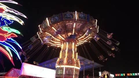 Carousel or merry go round Stock Footage 140170299