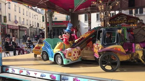 Carousel in Paris Stock Footage 75155597