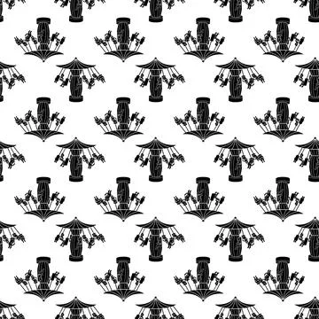 Carousel pattern seamless vector Illustrazione stock
