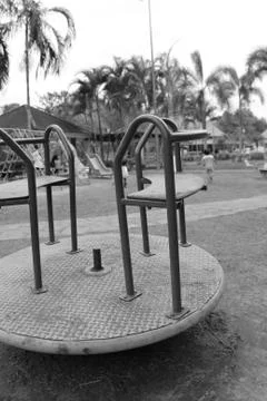 Carousel in the playground Stock Photos