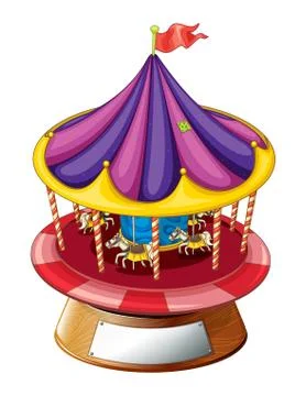 A carousel ride Stock Illustration