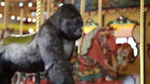 Carousel ride, rack focus Video stock 49833159