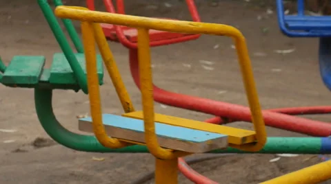 Carousel rotate empty. Video stock 58009920