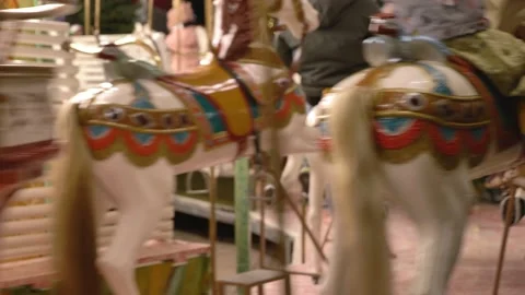 Carousel, roundabout or merry-go-round. Stock Footage 223367438