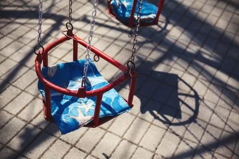 Carousel Seats And Shadows Foto stock