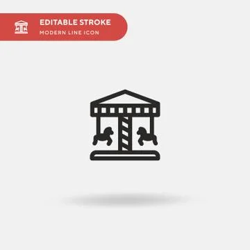 Carousel Simple vector icon. Illustration symbol design template for web mobi Illustrazione stock