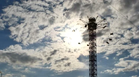 Carousel in the sky Stock Footage 50358723