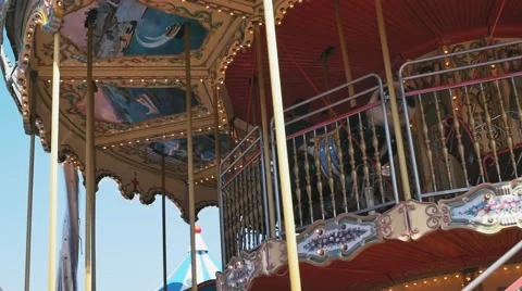 Carousel slow motion Stock Footage