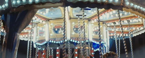Carousel spinning (anamorphic) Stockbeeldmateriaal 45760239