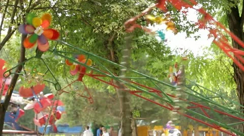 Carousel Spinning Stock Footage 22292553