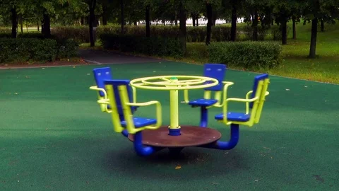 The carousel is spinning Stock Footage 81043179