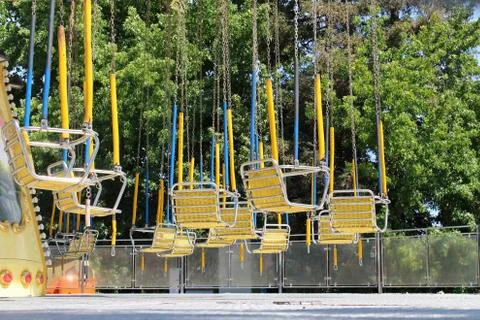 Carousel swing at the fair Foto stock