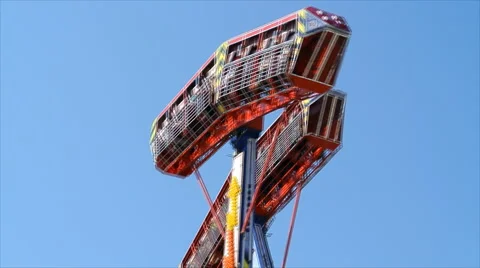 Carousel  in  top point Stock Footage 40618336