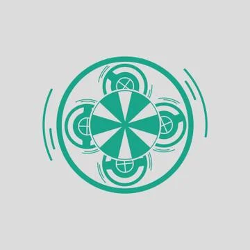 Carousel top view icon 스톡 일러스트