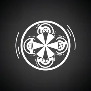 Carousel top view icon 스톡 일러스트