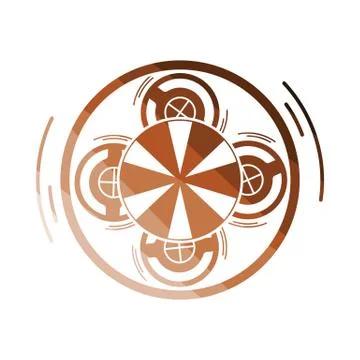 Carousel top view icon 스톡 일러스트