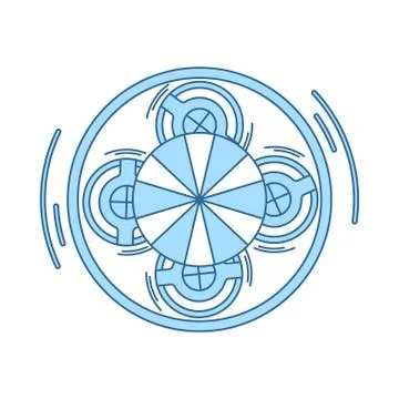 Carousel Top View Icon 스톡 일러스트