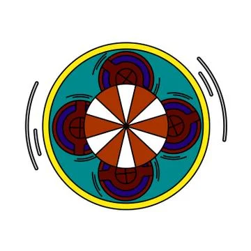 Carousel Top View Icon 스톡 일러스트
