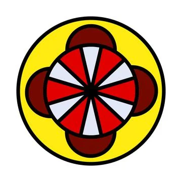 Carousel Top View Icon 스톡 일러스트