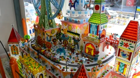 Carousel in toy store Stock Footage 50821845