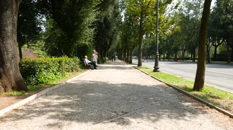 A carousell in Villa Borghese Stock-Footage 64260169