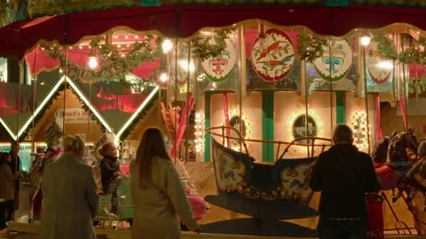 Carousel,night 01 Stock Footage 230671290