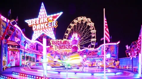 Carousels spinning around Stock Footage 61653911